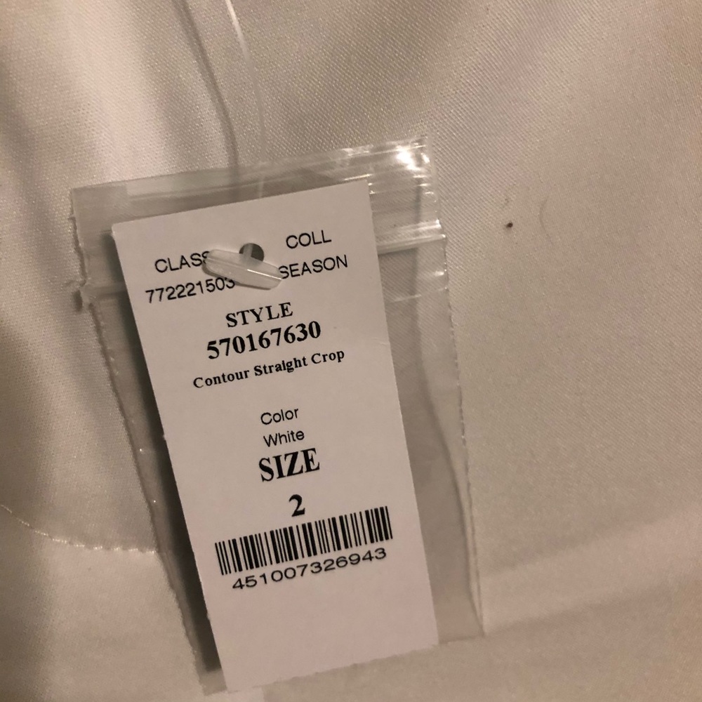 NWT WHBM white straight crop pants size 2 - Picture 3 of 9